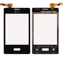 Тачскрин (сенсор) для LG E400 Optimus L3, чёрный, оригинал (Китай)